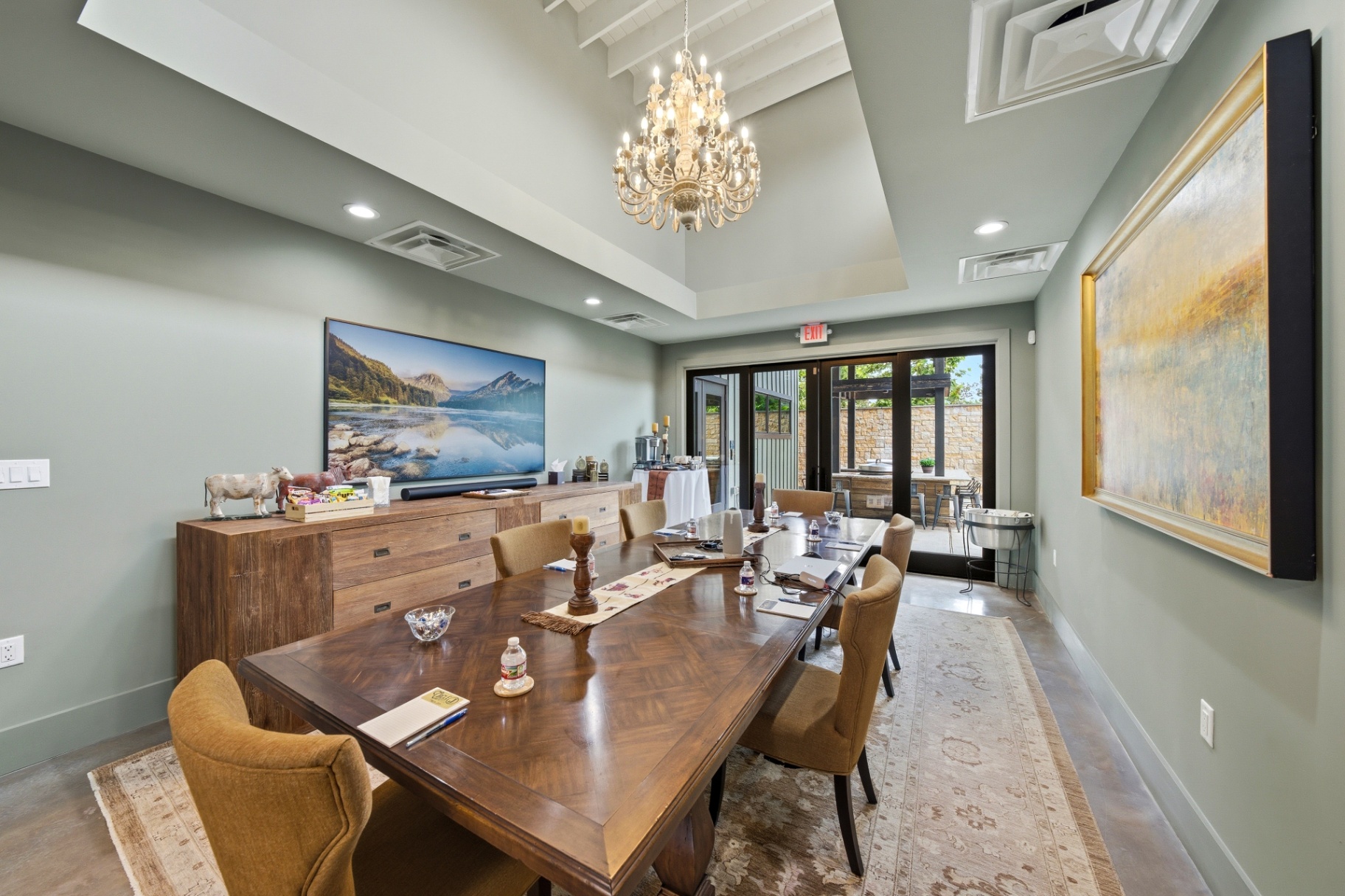 The dining room at The Meet House, Houston